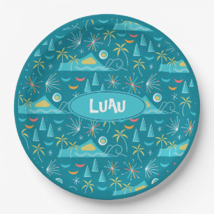 MCM Diamond Head Fireworks Party Paper Plate