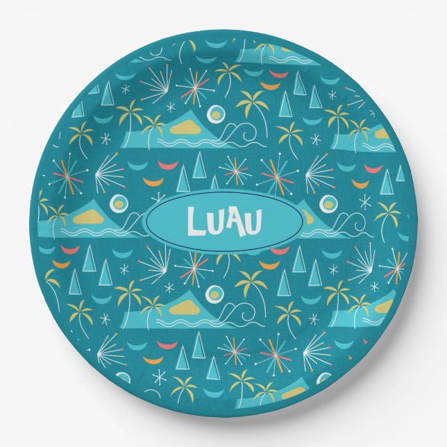 MCM Diamond Head Fireworks Party Paper Plate (Front)