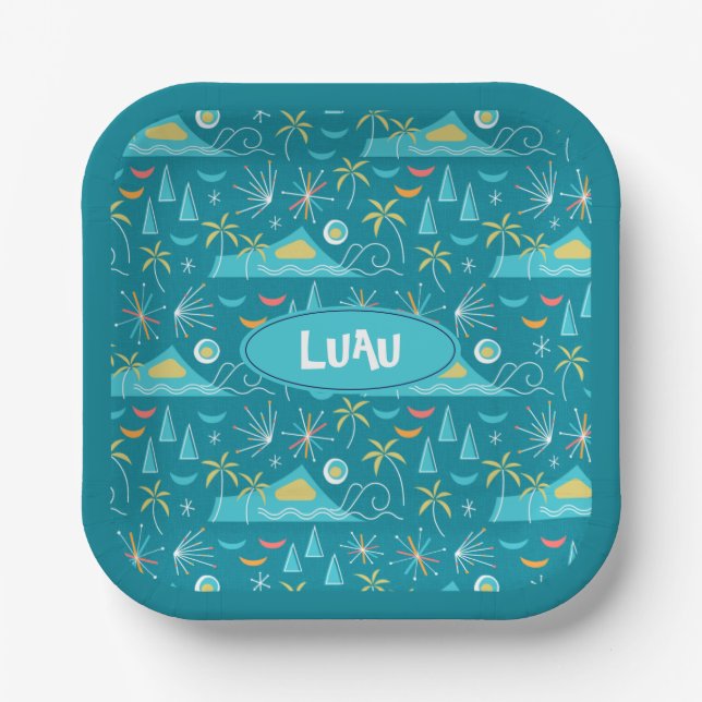 MCM Diamond Head Fireworks Party Paper Plate (Front)