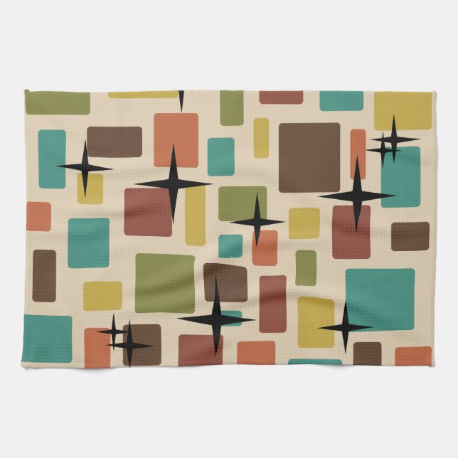 MCM Disarrayed Bricks Multicolored Tea Towel (Horizontal)