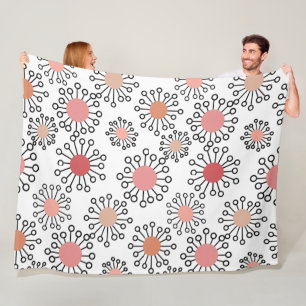 MCM Flowers  Fleece Blanket