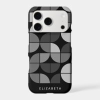 MCM Geometric Mod Circles Pattern - black and grey
