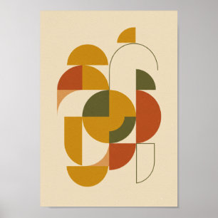 MCM Geometric Wall Art Print