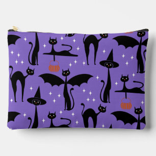 MCM Halloween Fancy Dress Minimalist Cats Purple Accessory Pouch