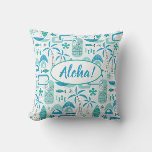 MCM Hawaiian Village - Blue Cushion
