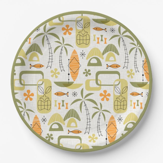 MCM Hawaiian Village Paper Plate (Front)
