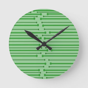 MCM Inspired Lines Round Clock