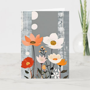 MCM Mixed Media Flowers Mother's Day Holiday Card
