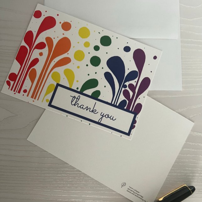 MCM Modern Painting Lollipops Thank You Card (Creator Uploaded)