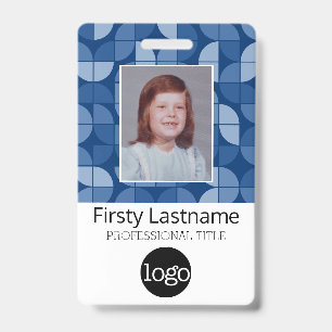 MCM Pattern - Employee Photo, Name, Bar Code, Logo ID Badge