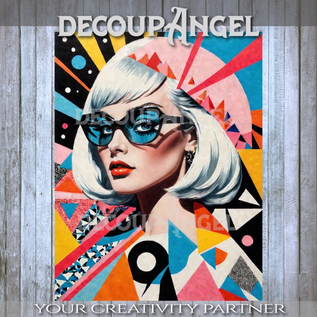 MCM Portrait of Woman Decoupage Tissue Paper (Creator Uploaded)