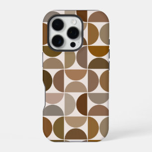 MCM Semicircles Browns+Cream Big Pattern iPhone 16 Pro Case