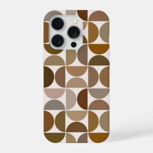 MCM Semicircles Browns+Cream Big Pattern iPhone 15 Pro Case