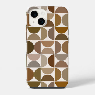 MCM Semicircles Browns+Cream Big Pattern iPhone 14 Case