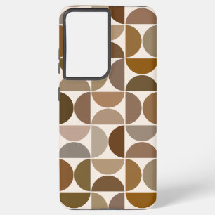 MCM Semicircles Browns+Cream Big Pattern Samsung Galaxy Case