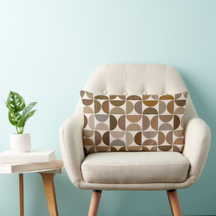MCM Semicircles Browns+Cream Pattern Lumbar Cushion