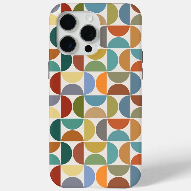 MCM Semicircles Pattern Colour on Cream Case-Mate iPhone Case (Back)