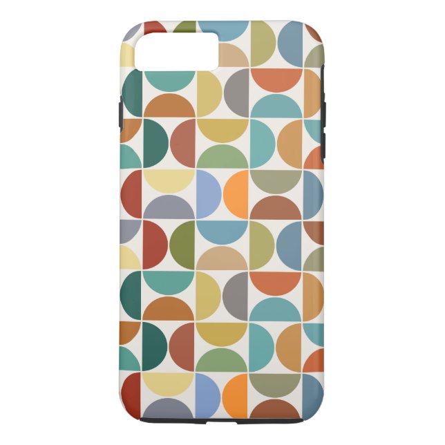 MCM Semicircles Pattern Colour on Cream Case-Mate iPhone Case (Back)