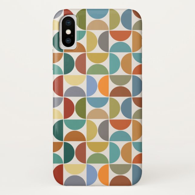 MCM Semicircles Pattern Colour on Cream Case-Mate iPhone Case (Back)