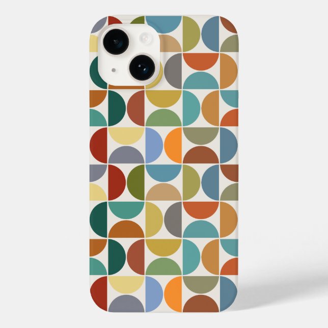 MCM Semicircles Pattern Colour on Cream Case-Mate iPhone Case (Back)