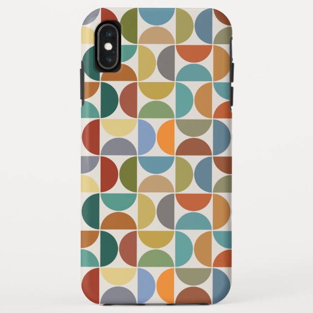 MCM Semicircles Pattern Colour on Cream Case-Mate iPhone Case (Back)