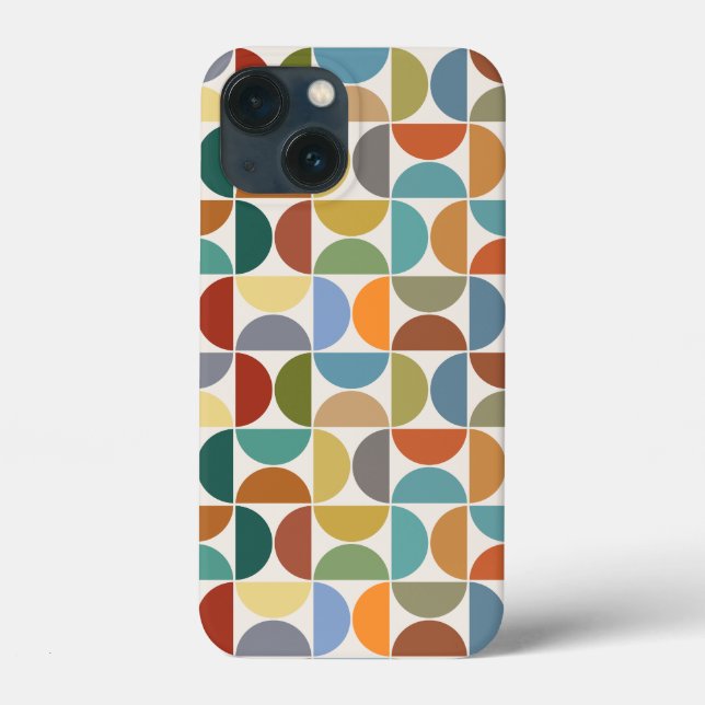 MCM Semicircles Pattern Colour on Cream Case-Mate iPhone Case (Back)