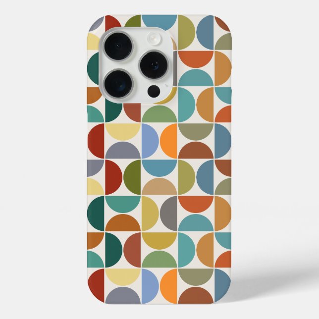MCM Semicircles Pattern Colour on Cream Case-Mate iPhone Case (Back)