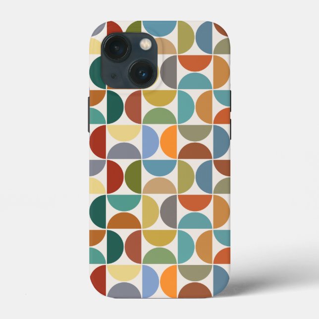 MCM Semicircles Pattern Colour on Cream Case-Mate iPhone Case (Back)