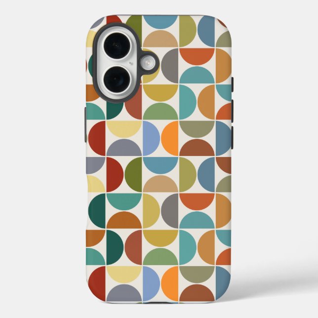 MCM Semicircles Pattern Colour on Cream Case-Mate iPhone Case (Back)