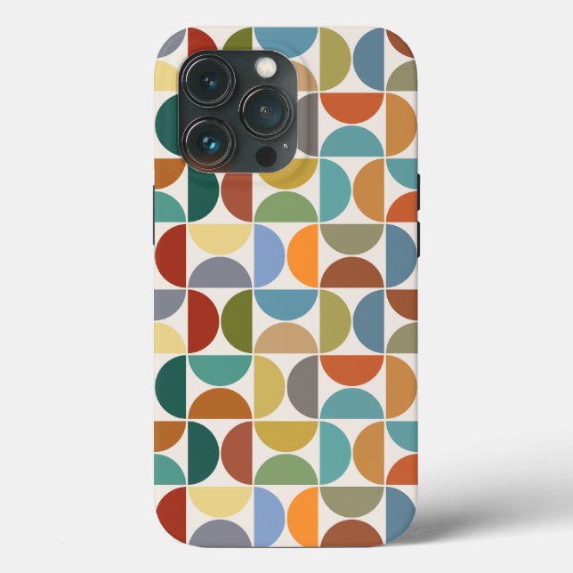 MCM Semicircles Pattern Colour on Cream Case-Mate iPhone Case (Back)