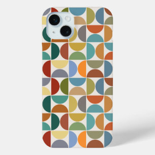 MCM Semicircles Pattern Colour on Cream iPhone 15 Mini Case