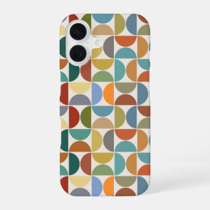 MCM Semicircles Pattern Colour on Cream iPhone 16 Case