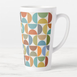 MCM Semicircles Pattern Colour on Cream Latte Mug