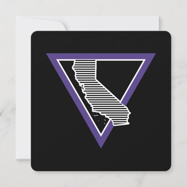 mcm striped california triangle invitation (Front)