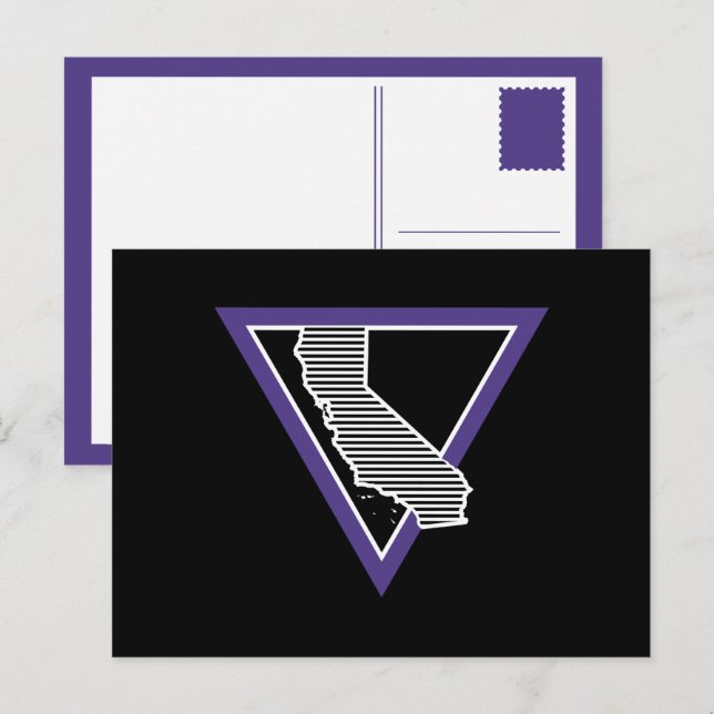 mcm striped california triangle postcard (Front/Back)