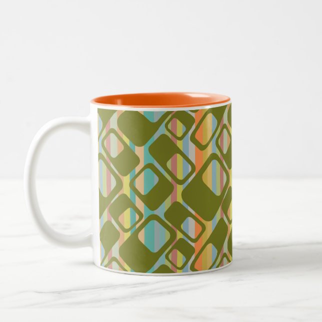 MCM Stripes  Two-Tone Coffee Mug (Left)