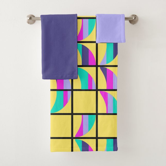 MCM Tic-Tac-Toe  Bath Towel Set (Insitu)