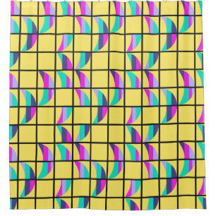 MCM Tic-Tac-Toe  Shower Curtain