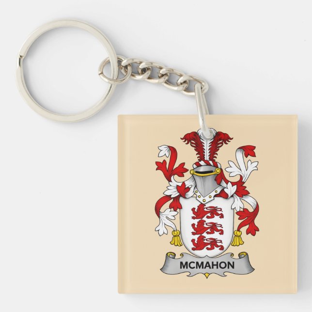 McMahon Family Coat of Arms Keychain (Front)