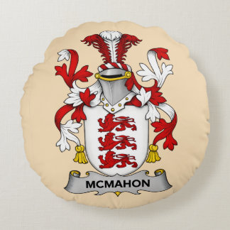 McMahon Family Coat of Arms Round Cushion