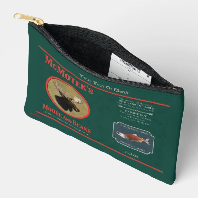 McMotek's Moose And Beans Label Accessory Pouch (Open)