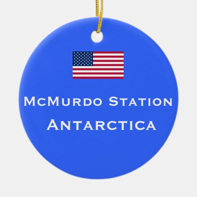McMurdo Station Christmas Ornament (Front)