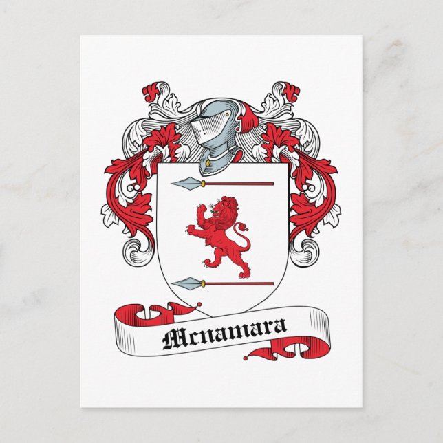 Mcnamara Family Crest Postcard (Front)