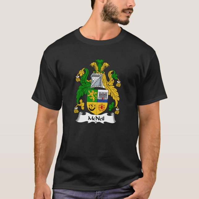 McNeil Coat of Arms  McNeil Family Crest T-Shirt (Front)