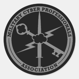 MCPA logo sticker grey on black