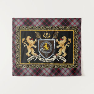 McPherson Clan Badge & Motto w/Lions Tapestry