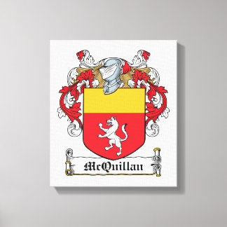 McQuillan Family Crest Canvas Print