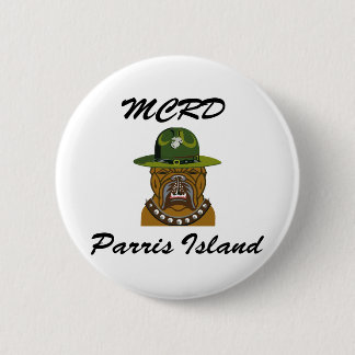 MCRD Parris Island Devil Dog 6 Cm Round Badge