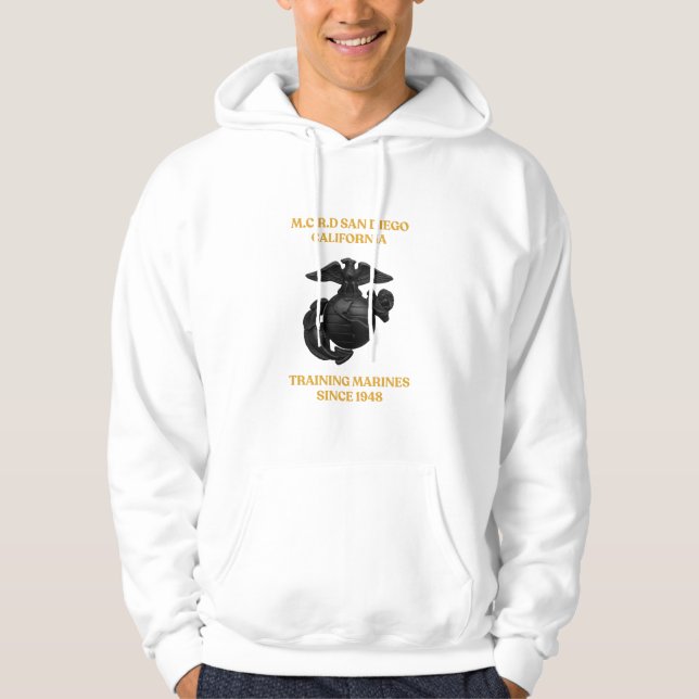 MCRD San Diego USMC Training Marines Since 1948  Hoodie (Front)