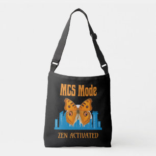 MCS Mode Zen Activated Butterfly Awareness Descri Crossbody Bag
